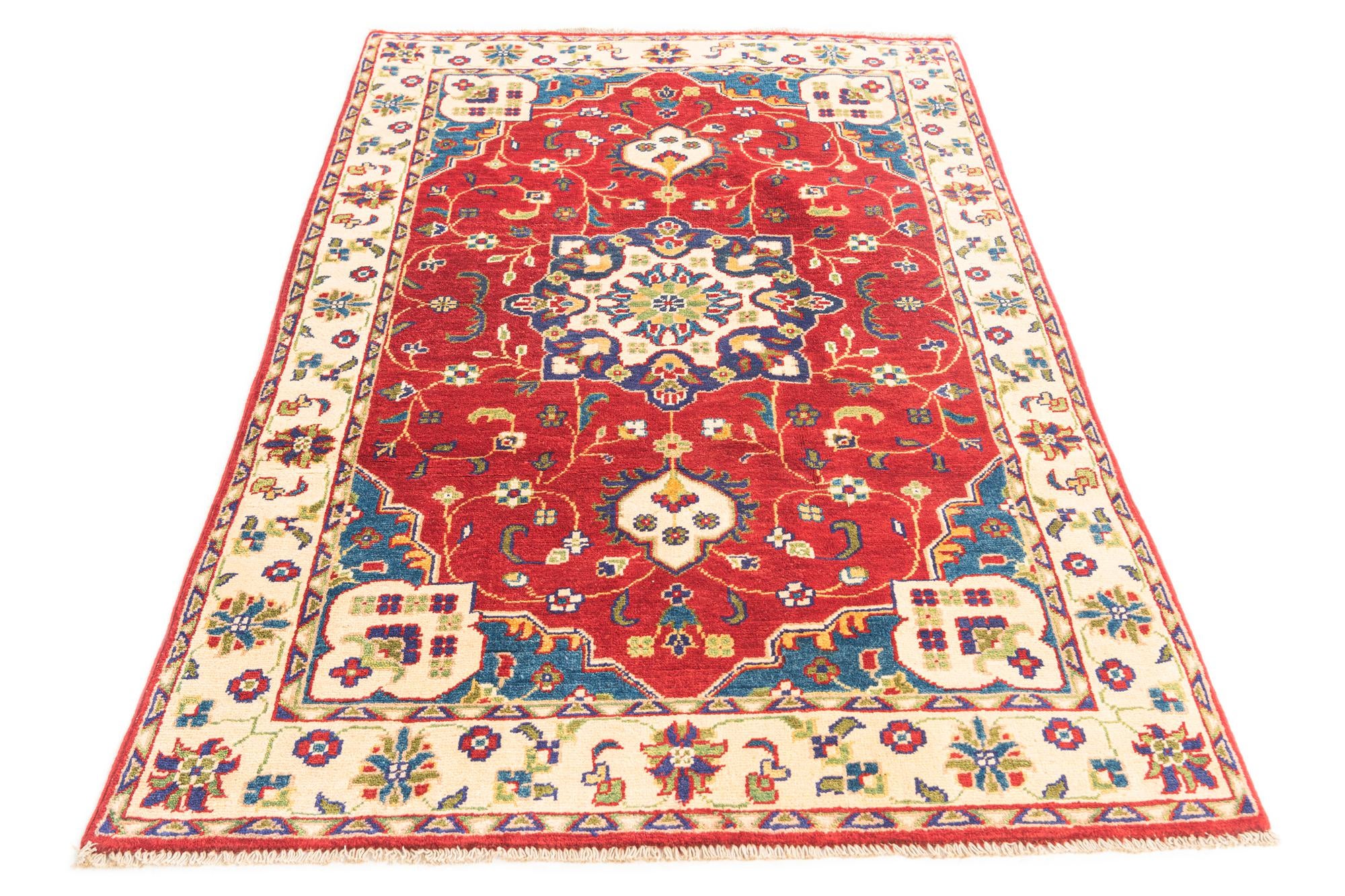 4' x 6' Hand Knotted Kazak Rug