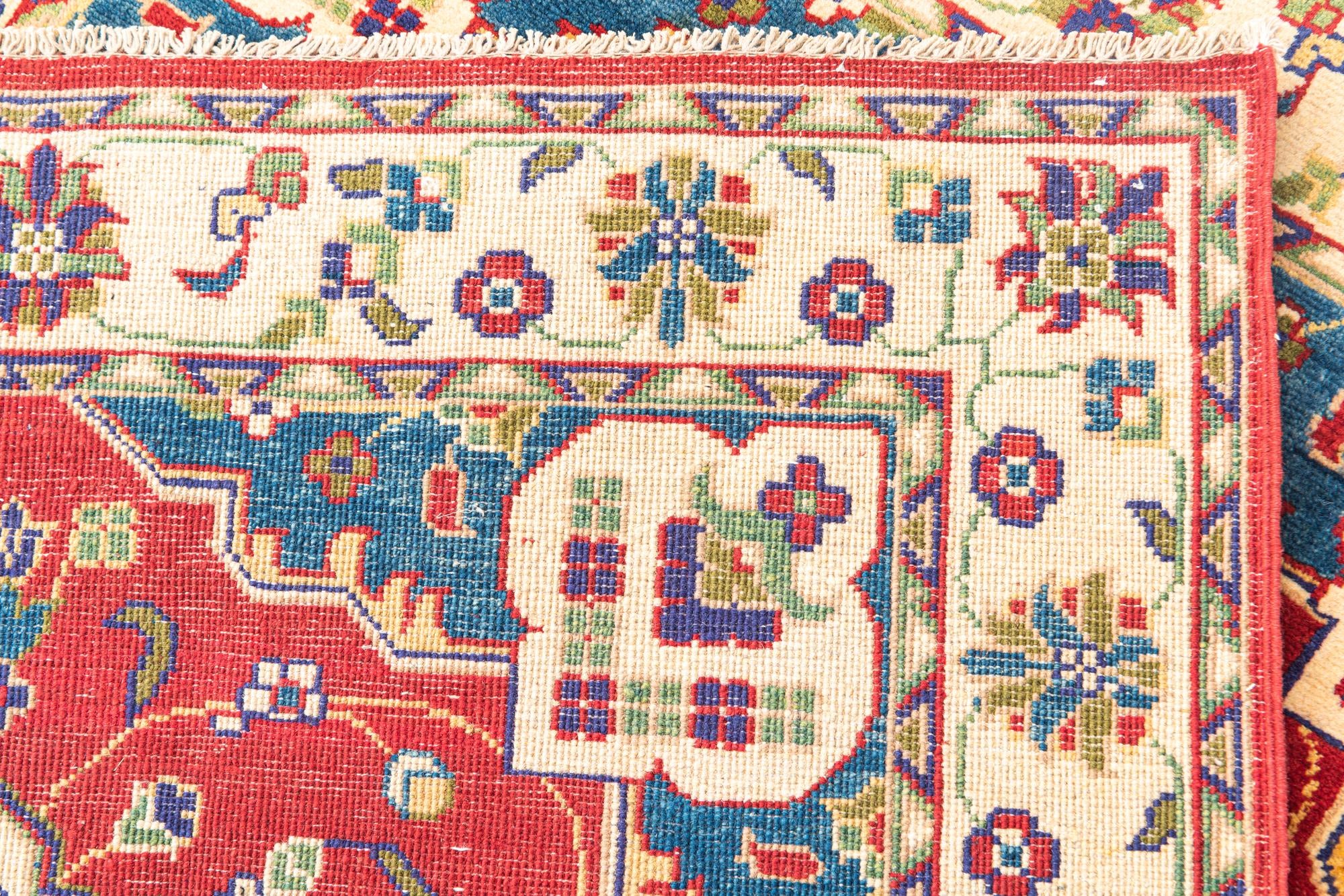 4' x 6' Hand Knotted Kazak Rug
