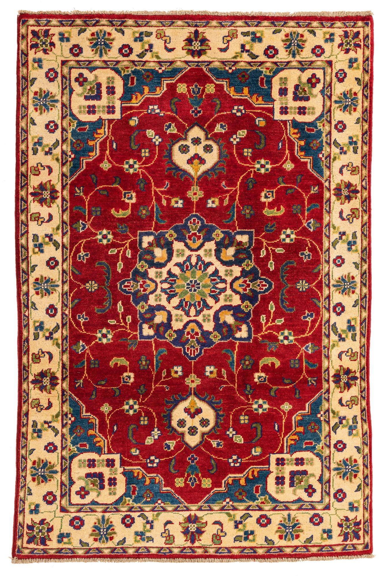 4' x 6' Hand Knotted Kazak Rug
