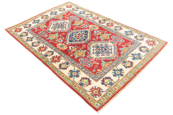4' x 6' Hand Knotted Kazak Rug