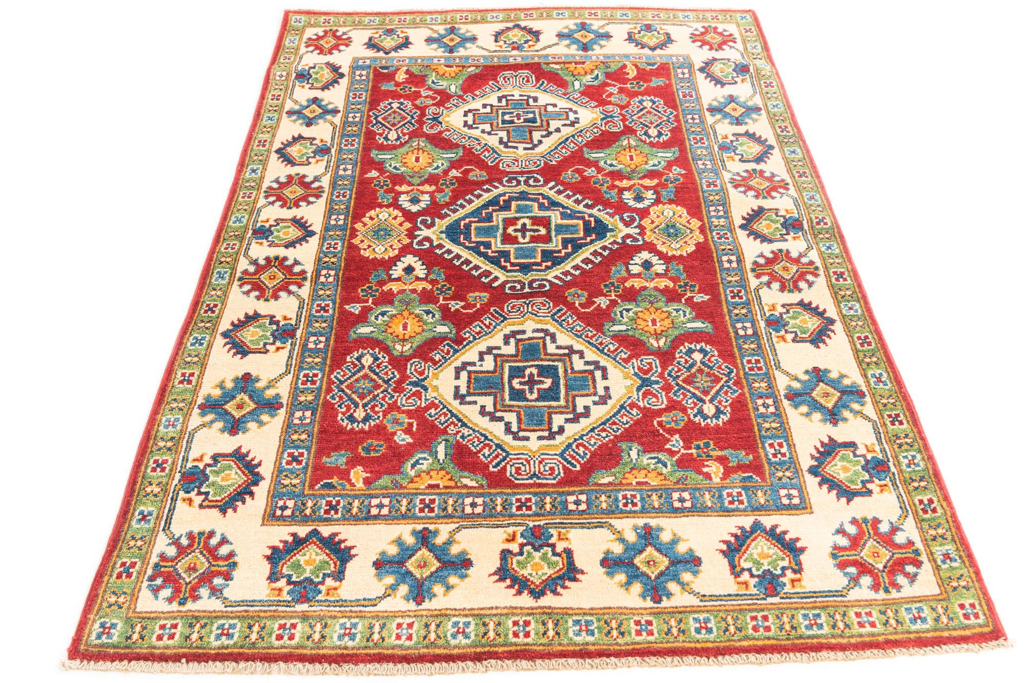 4' x 6' Hand Knotted Kazak Rug