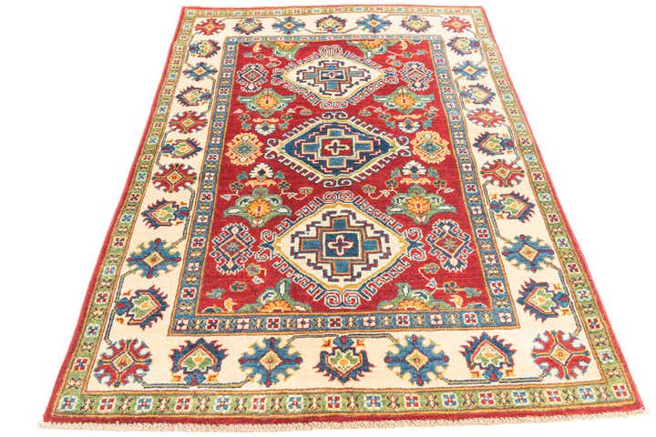 4' x 6' Hand Knotted Kazak Rug