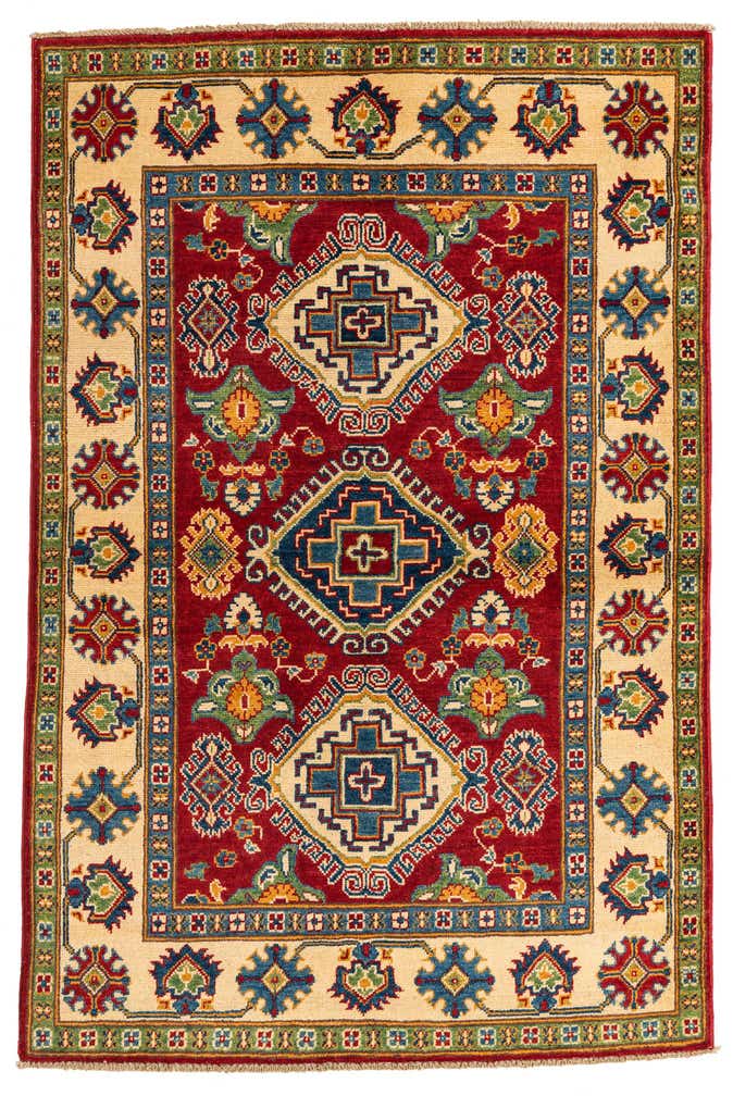 4' x 6' Hand Knotted Kazak Rug