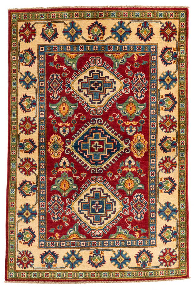 Detail image of 4' x 6' Hand Knotted Kazak Rug