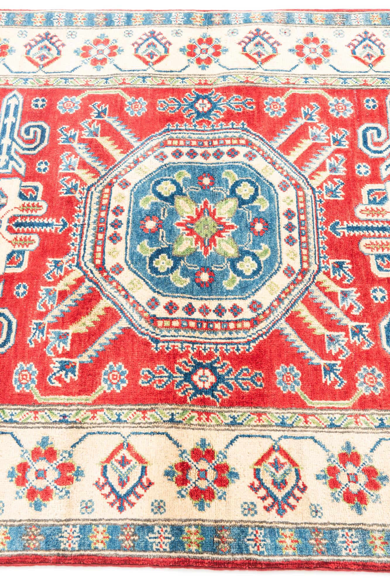 4' x 5' 4 Hand Knotted Kazak Rug