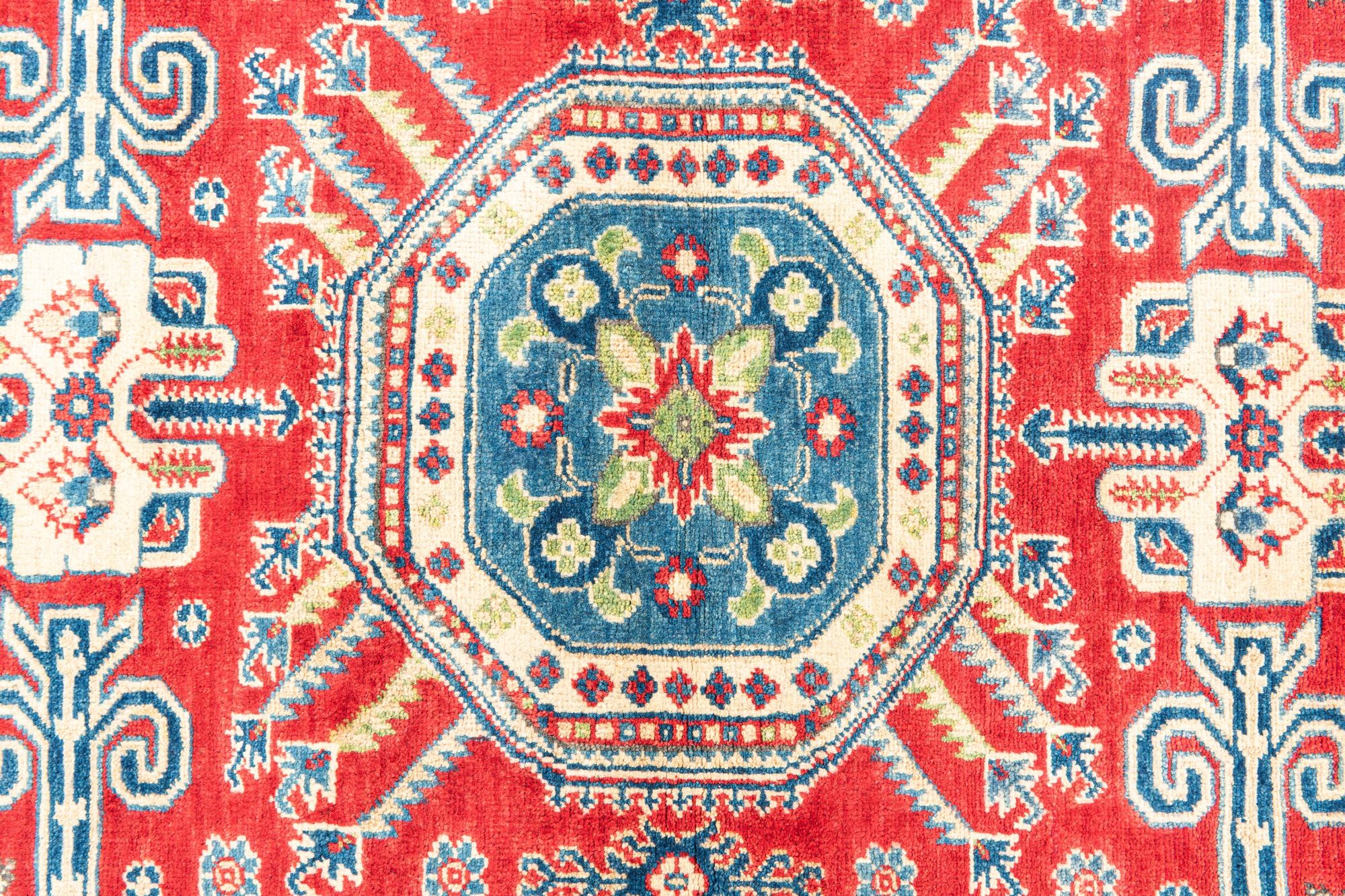 4' x 5' 4 Hand Knotted Kazak Rug