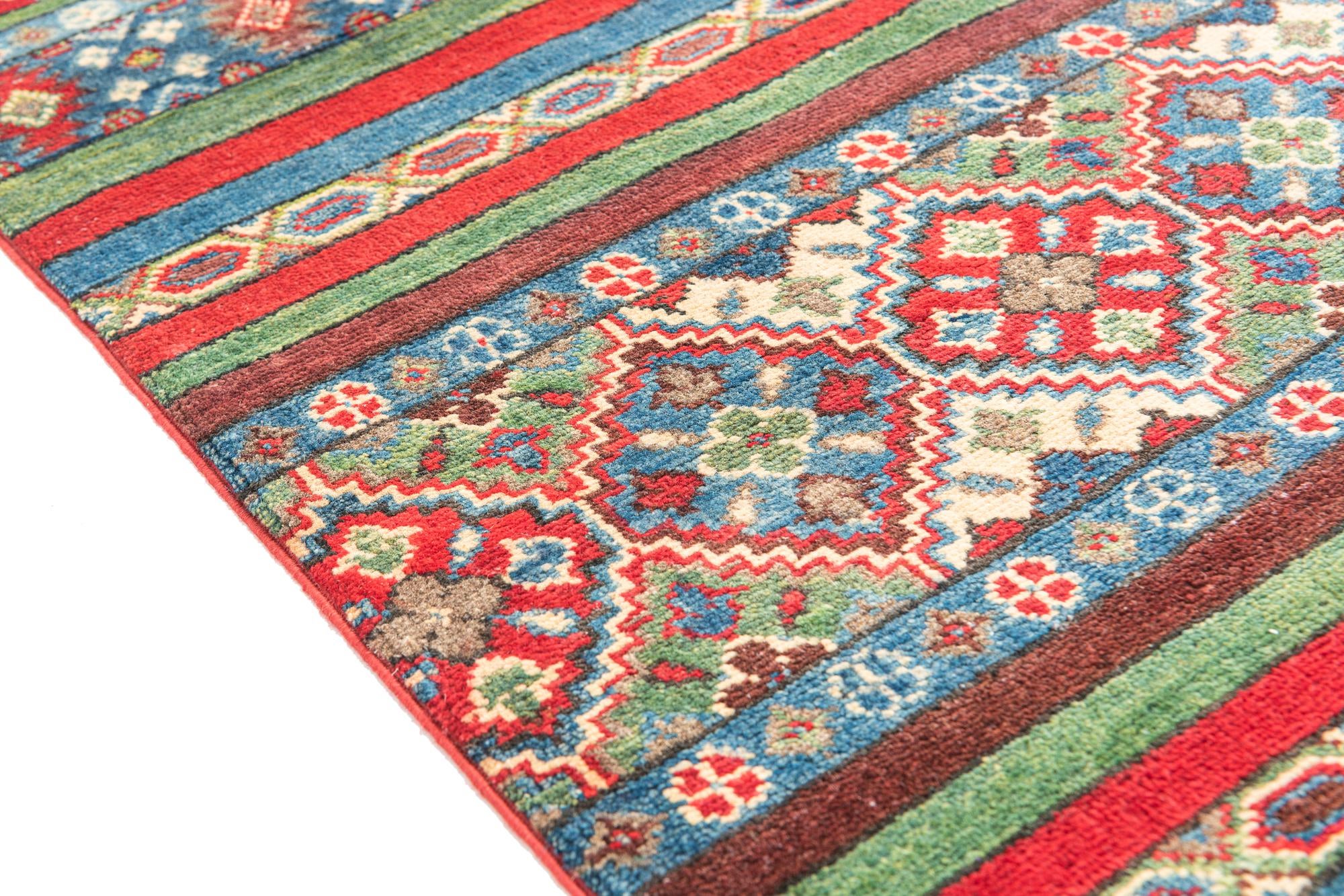 4' 2 x 5' 10 Hand Knotted Kazak Rug