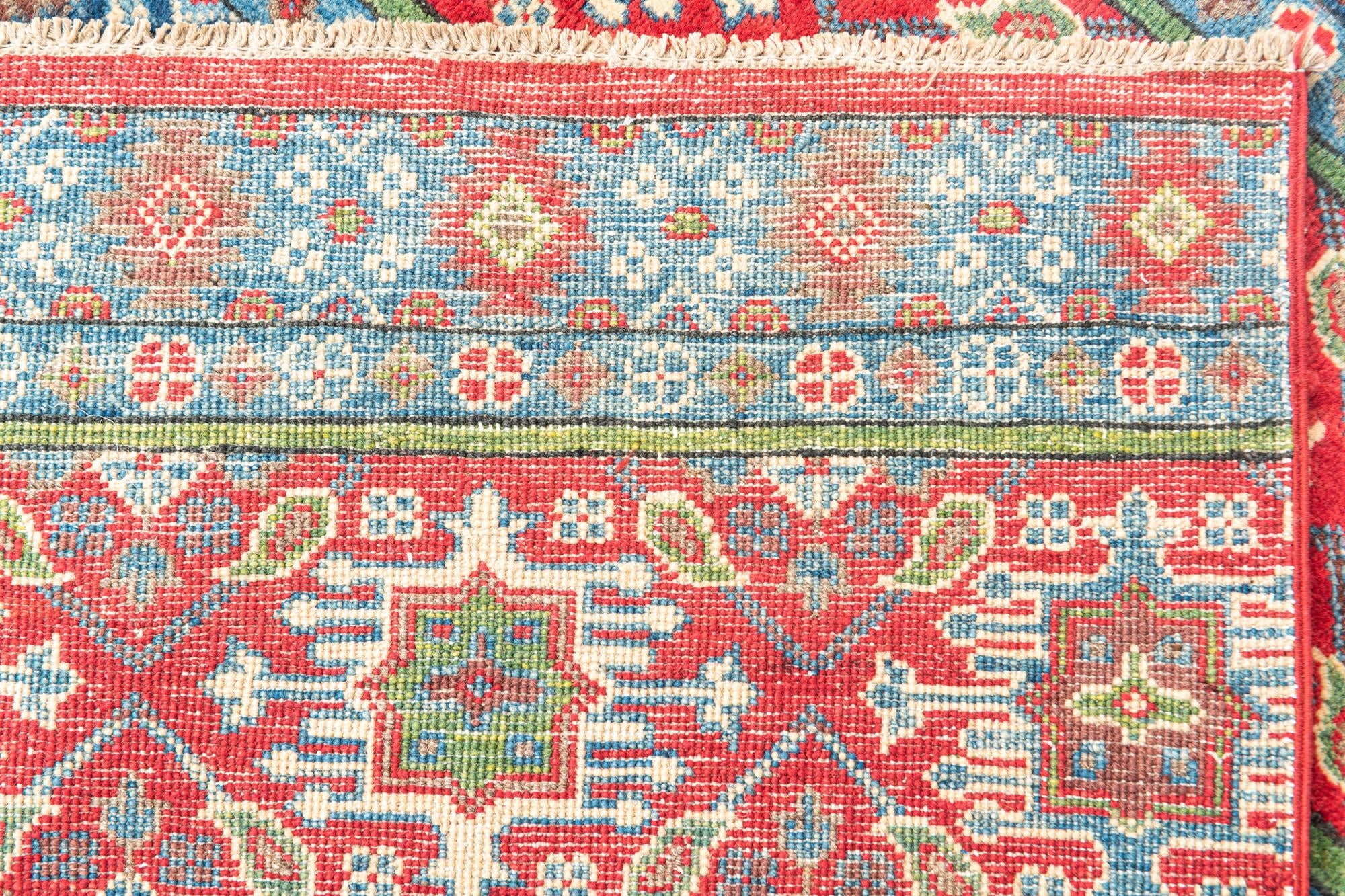 4' 2 x 5' 10 Hand Knotted Kazak Rug