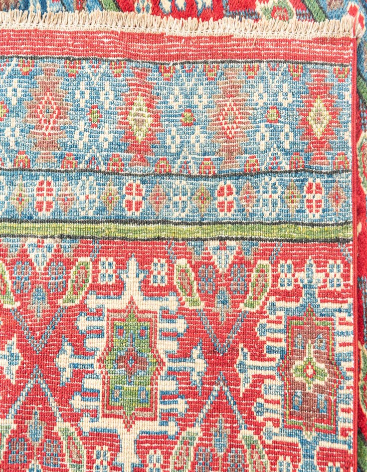 Detail image of 4' 2 x 5' 10  Hand Knotted Kazak Rug