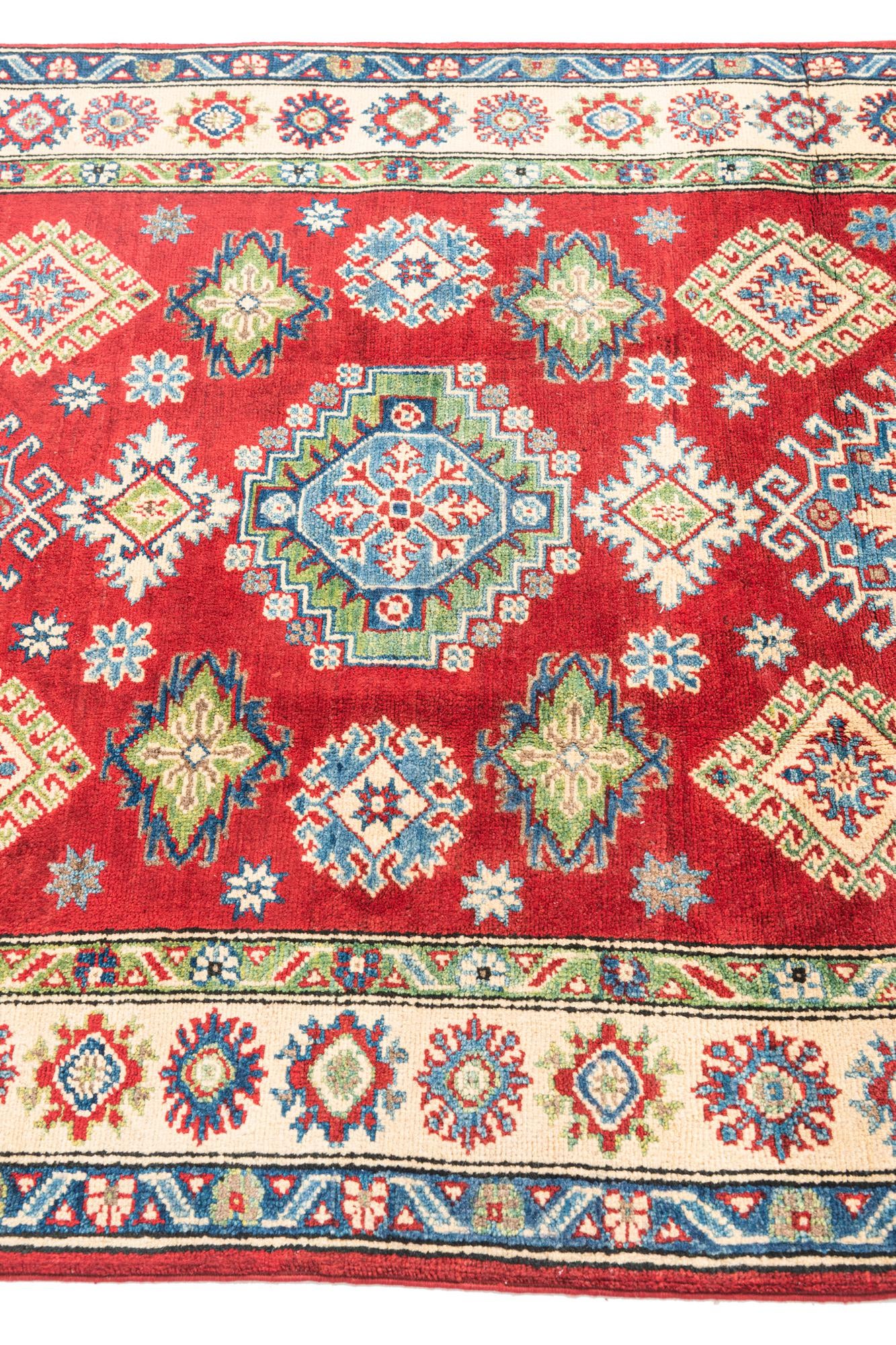 4' x 5' 7 Hand Knotted Kazak Rug