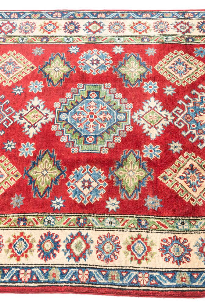 4' x 5' 7 Hand Knotted Kazak Rug