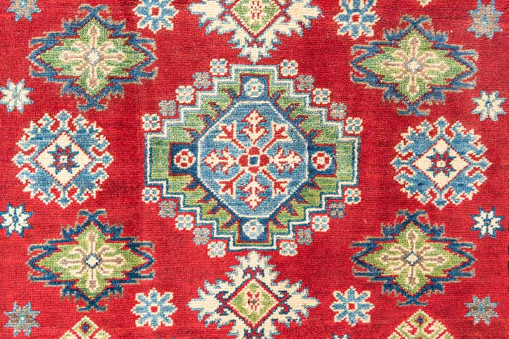 4' x 5' 7 Hand Knotted Kazak Rug
