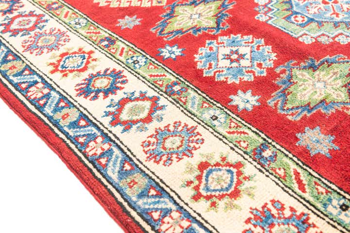 4' x 5' 7 Hand Knotted Kazak Rug