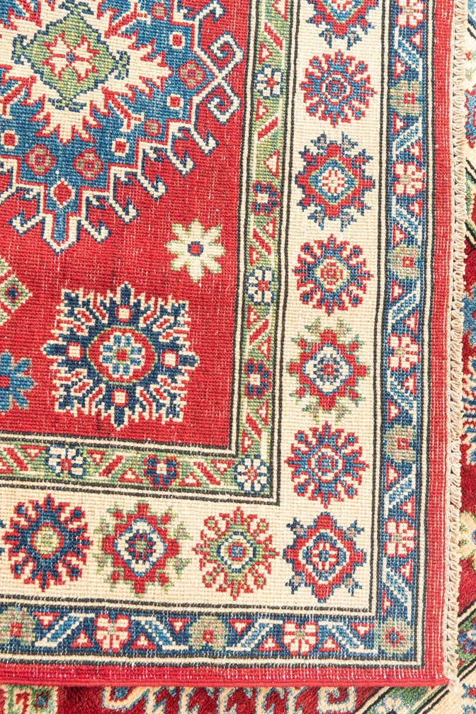 4' x 5' 7 Hand Knotted Kazak Rug