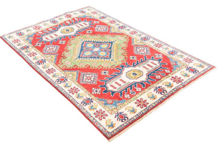 4' x 6' Hand Knotted Kazak Rug