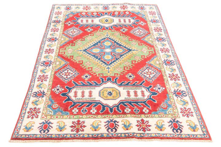 4' x 6' Hand Knotted Kazak Rug