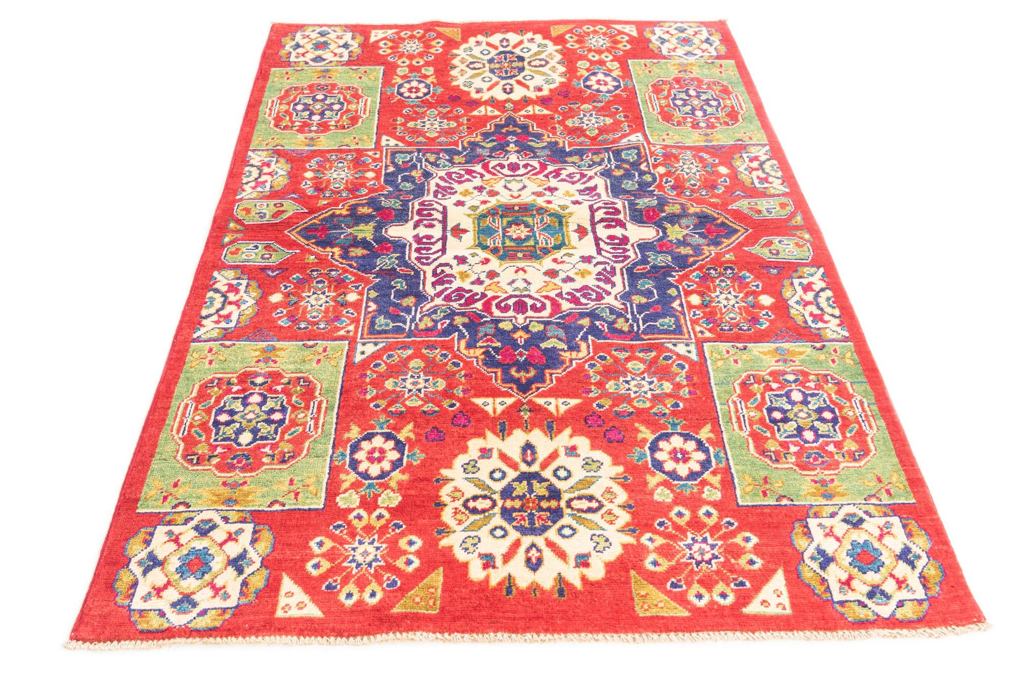 4' 1 x 6' 1 Hand Knotted Kazak Rug