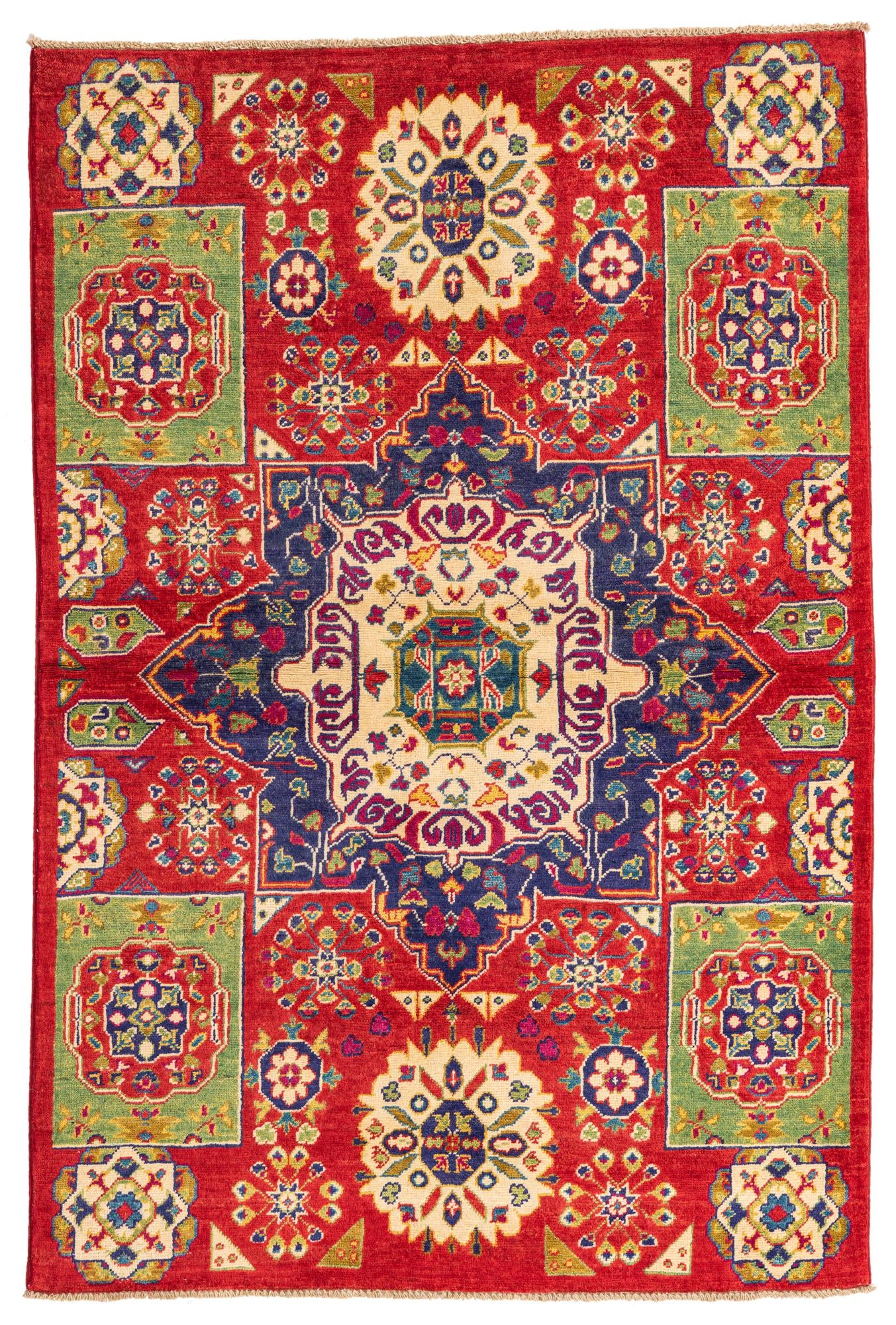 4' 1 x 6' 1 Hand Knotted Kazak Rug