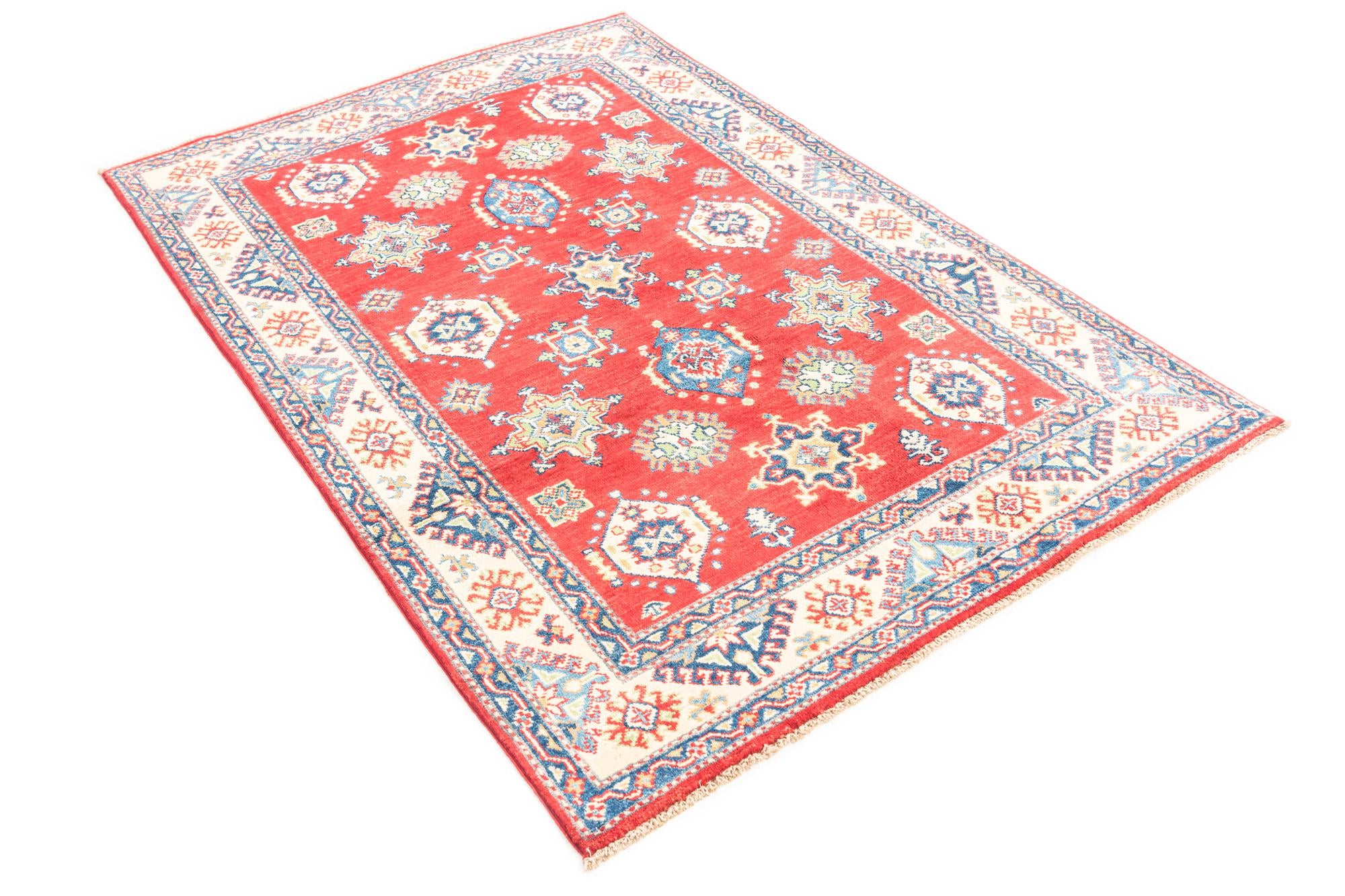 4' x 6' 1 Hand Knotted Kazak Rug