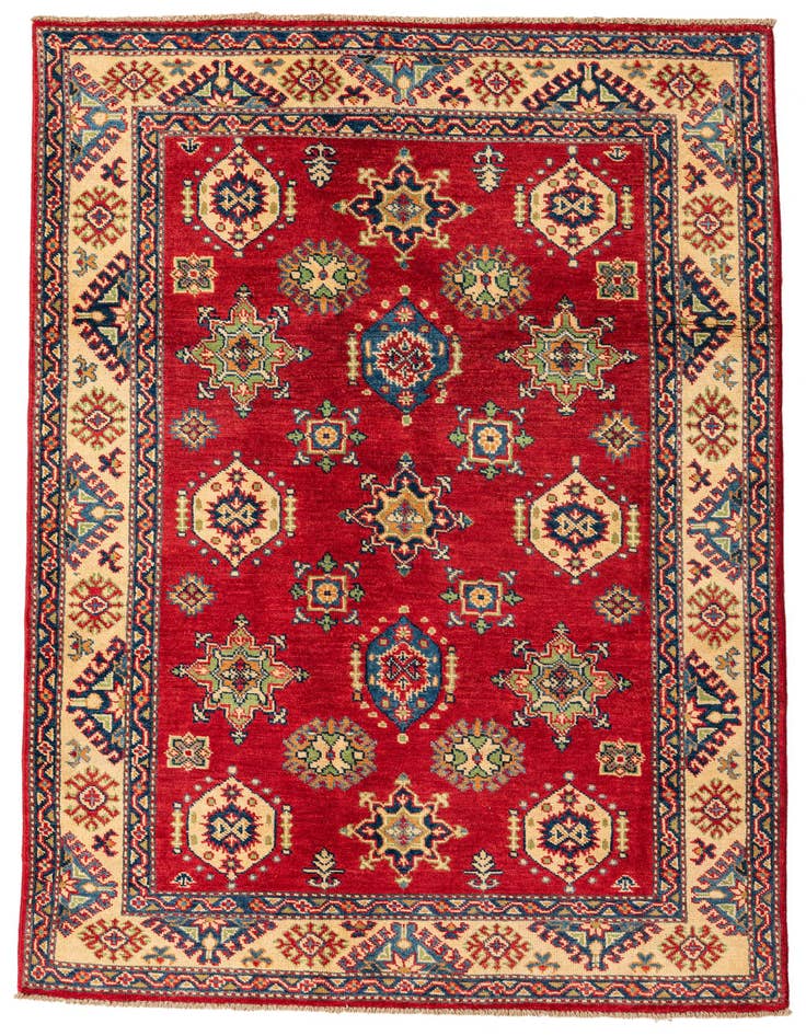 Detail image of 4' x 6' 1 Hand Knotted Kazak Rug