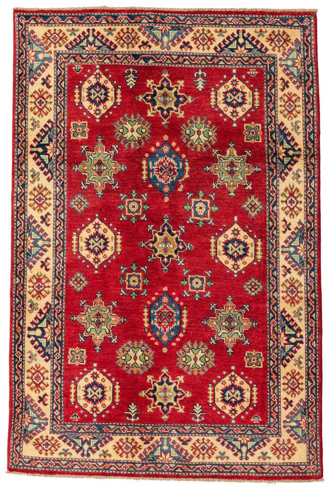 4' x 6' 1 Hand Knotted Kazak Rug