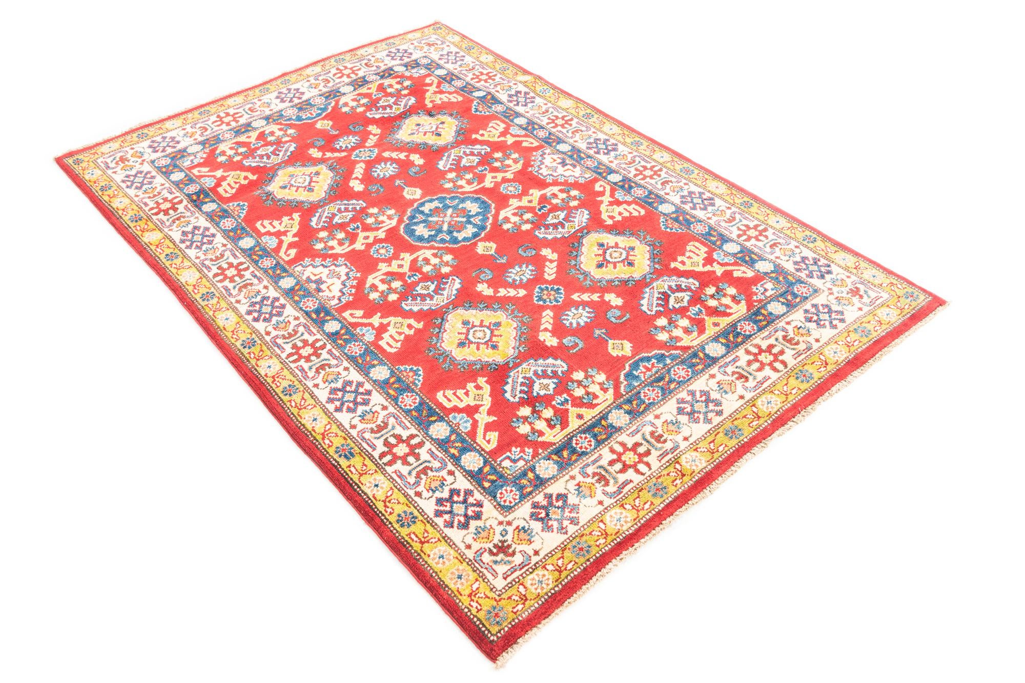 4' x 6' Hand Knotted Kazak Rug