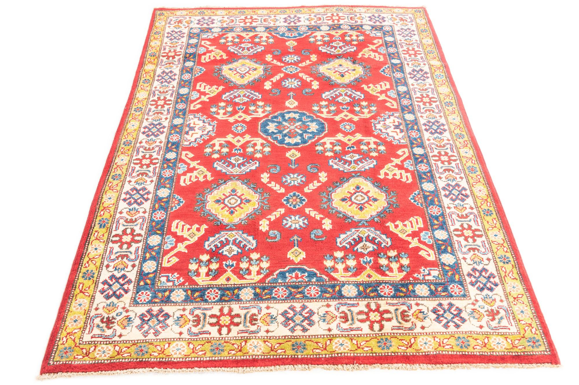 4' x 6' Hand Knotted Kazak Rug