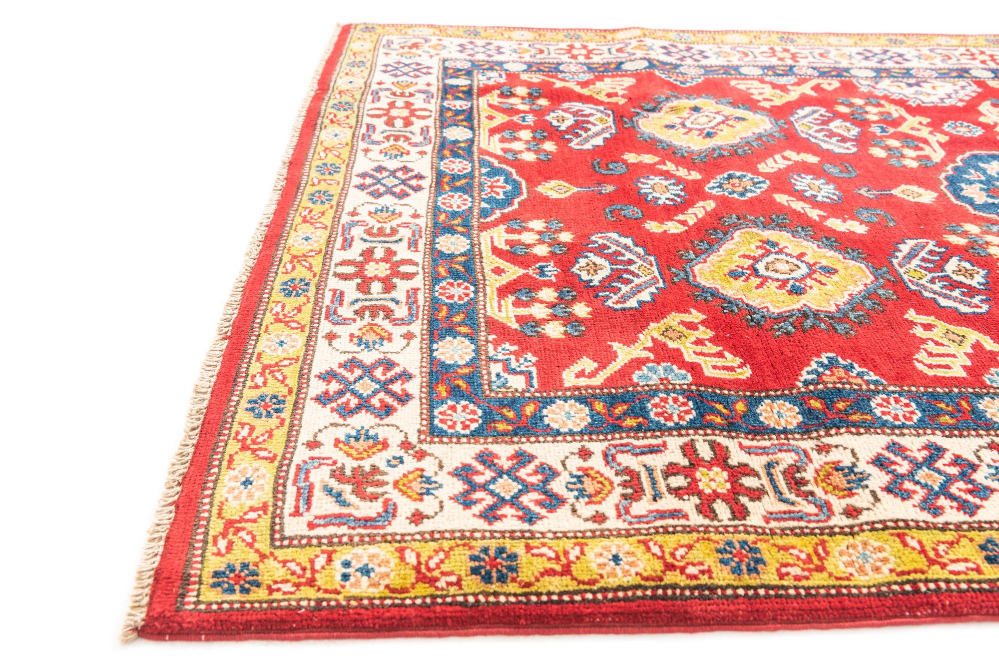4' x 6' Hand Knotted Kazak Rug