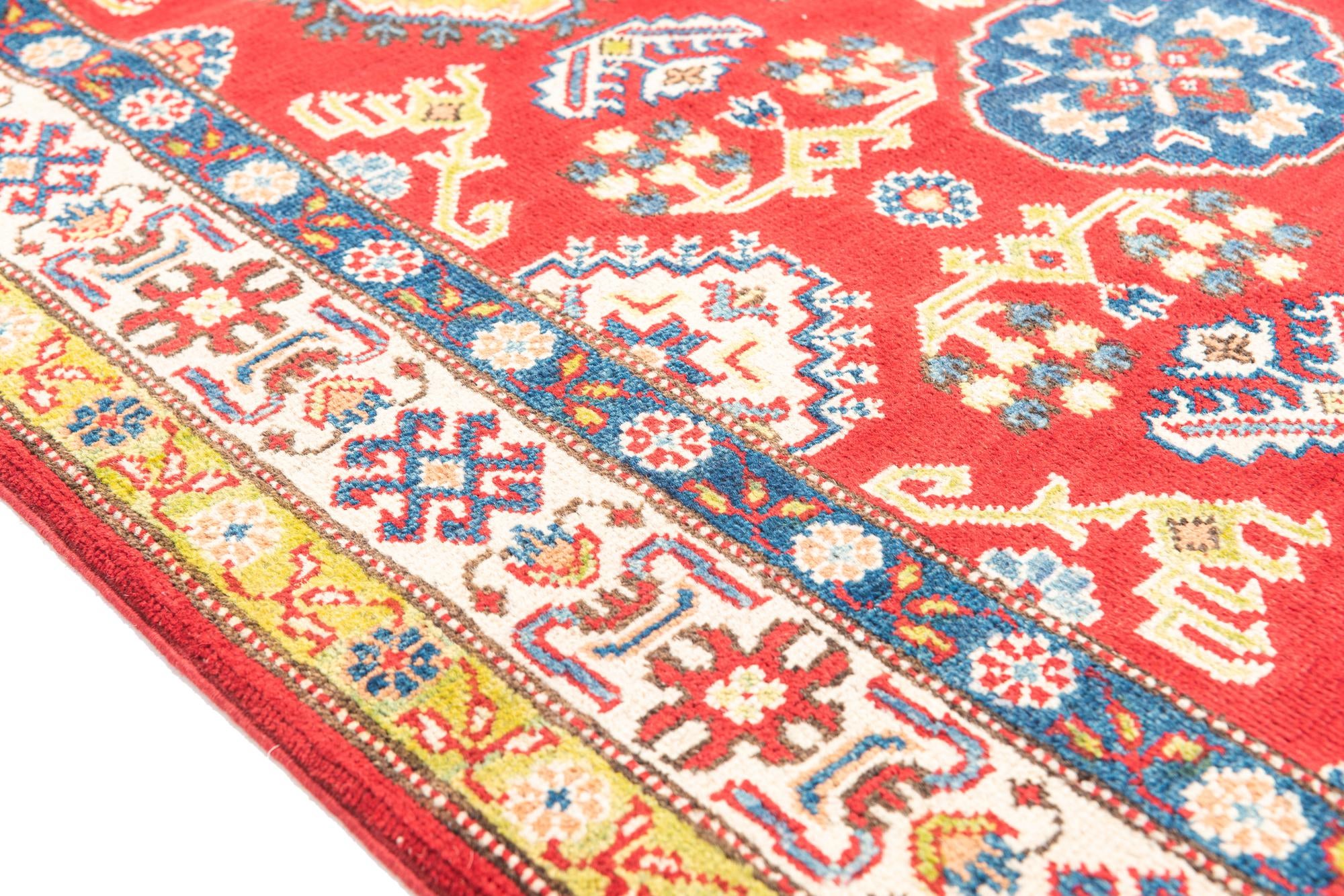4' x 6' Hand Knotted Kazak Rug