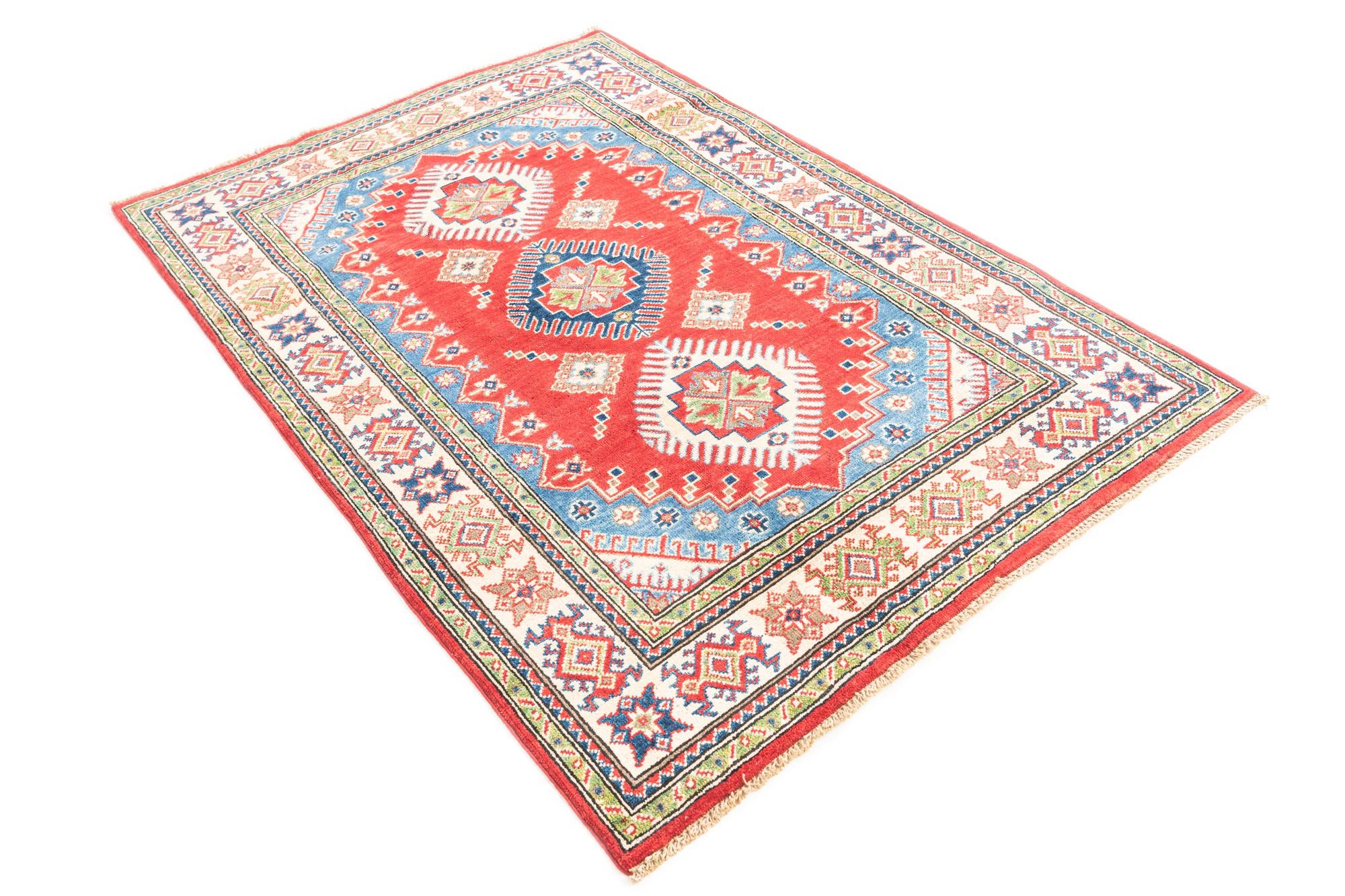 4' 1 x 6' Hand Knotted Kazak Rug