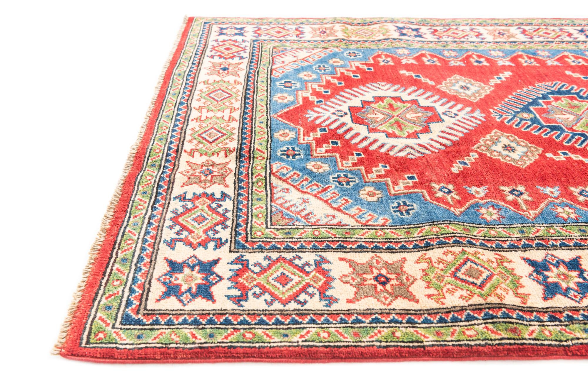 4' 1 x 6' Hand Knotted Kazak Rug