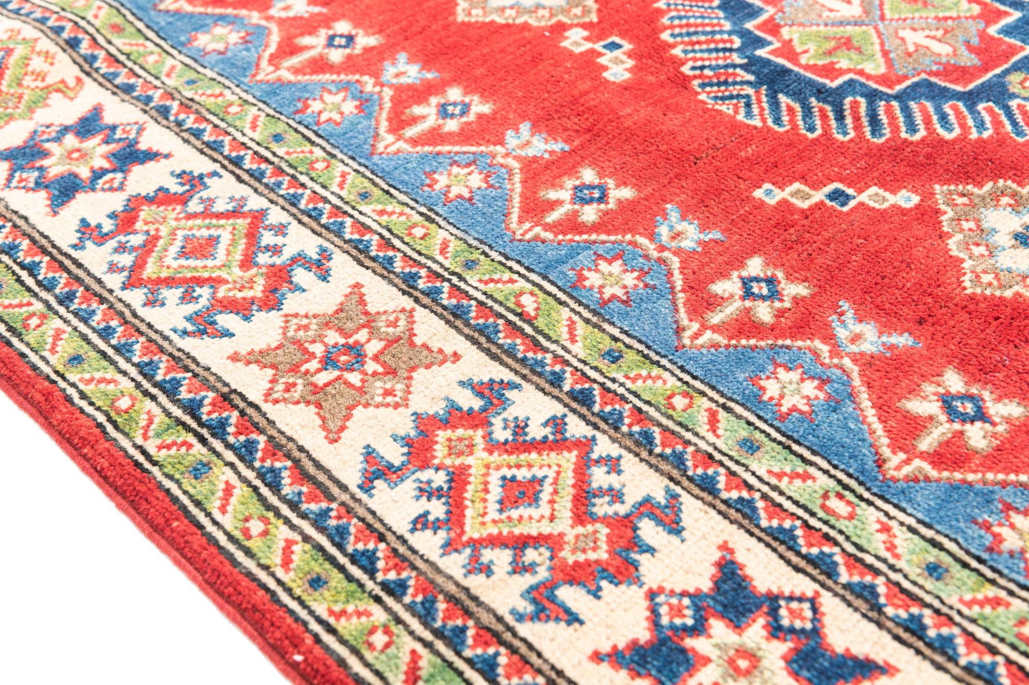 4' 1 x 6' Hand Knotted Kazak Rug