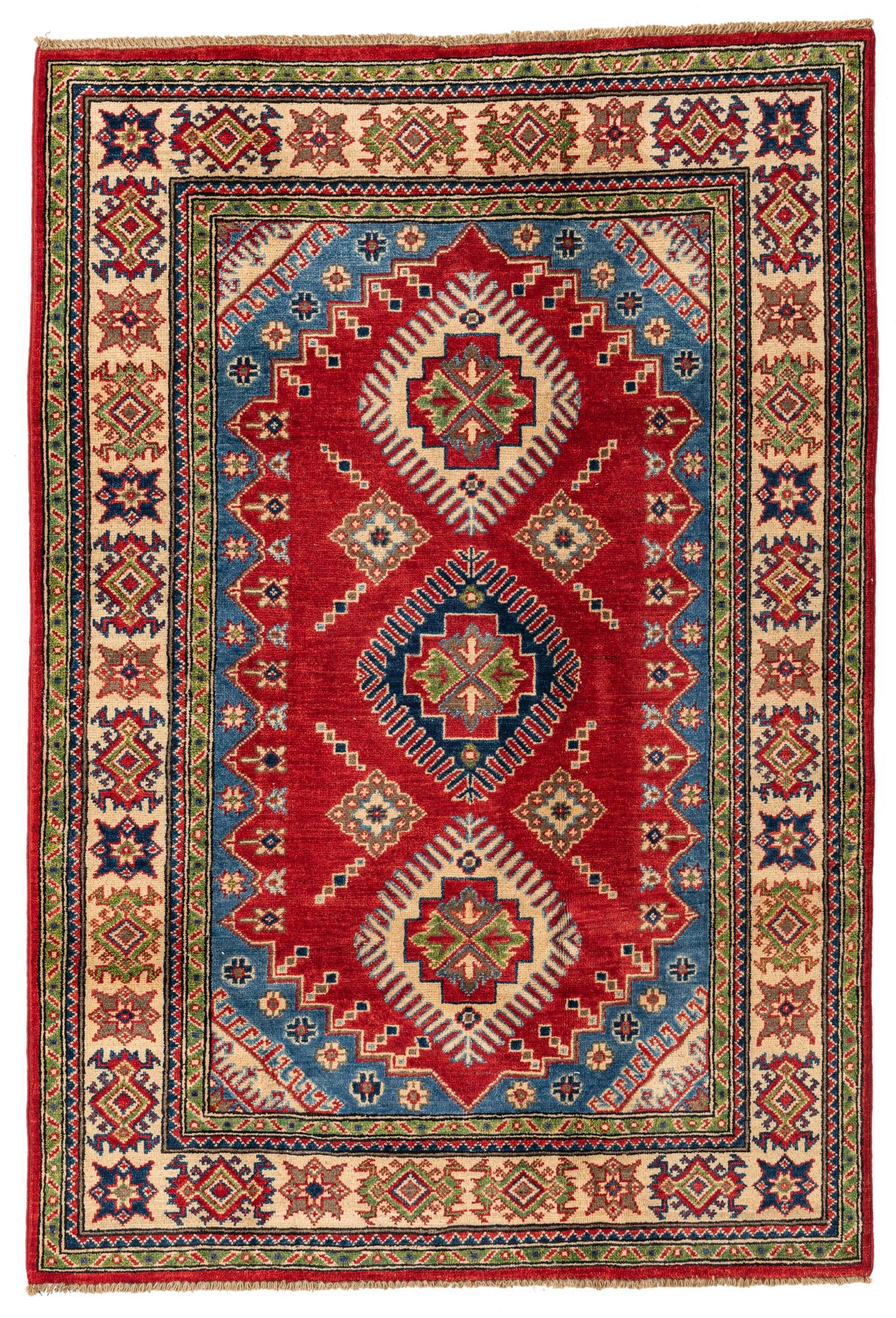 4' 1 x 6' Hand Knotted Kazak Rug