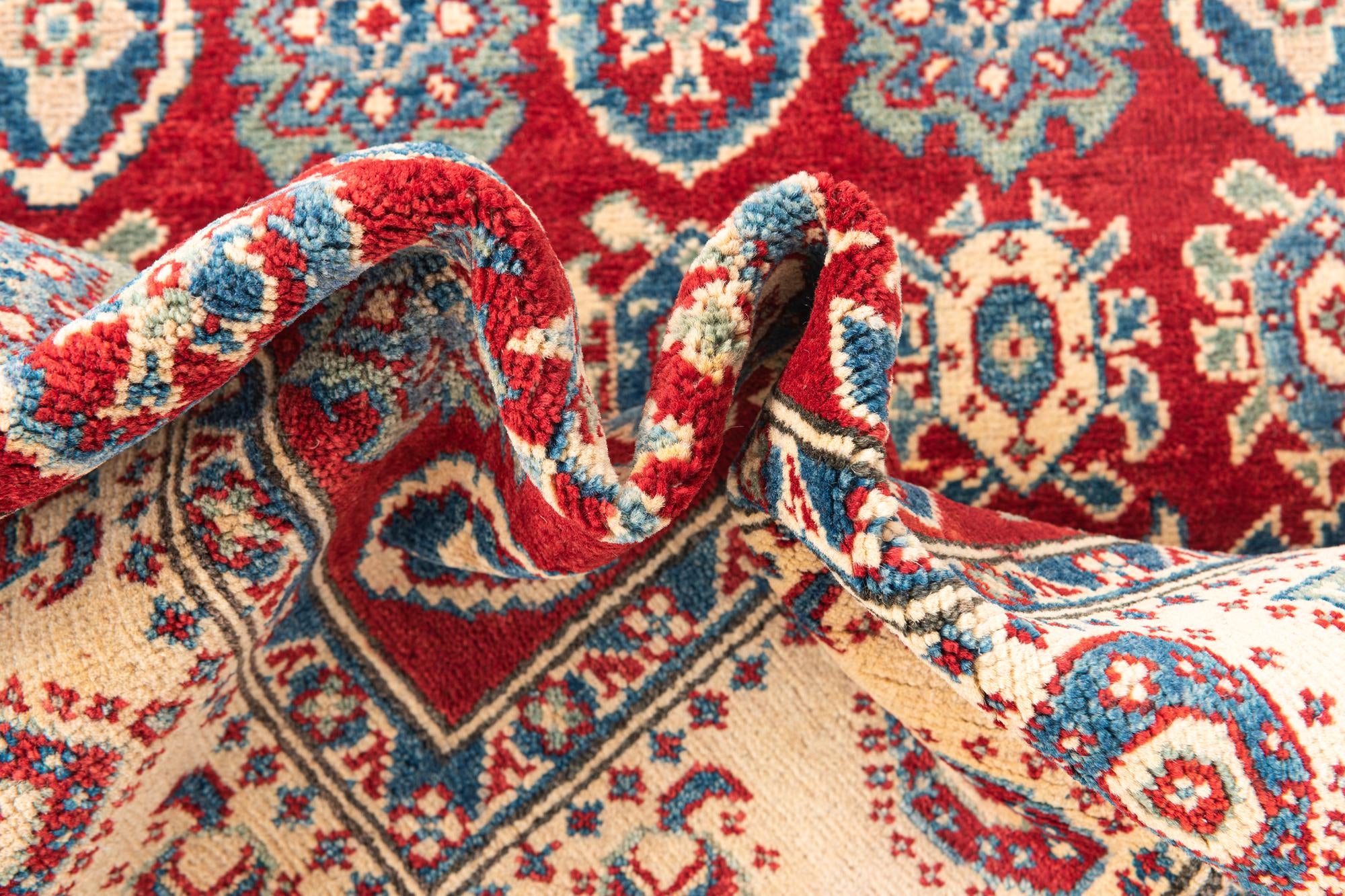 4' x 6' 4 Hand Knotted Kazak Rug