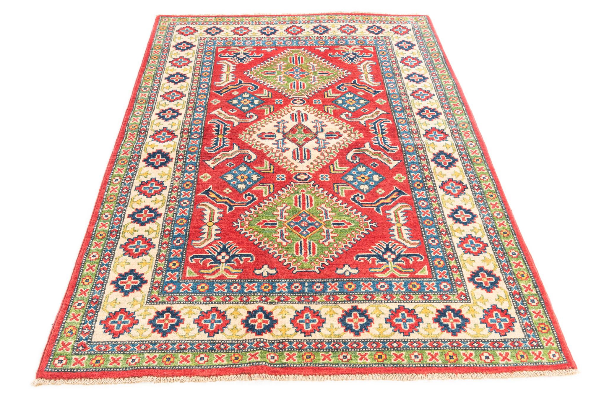 4' 1 x 6' 1 Hand Knotted Kazak Rug