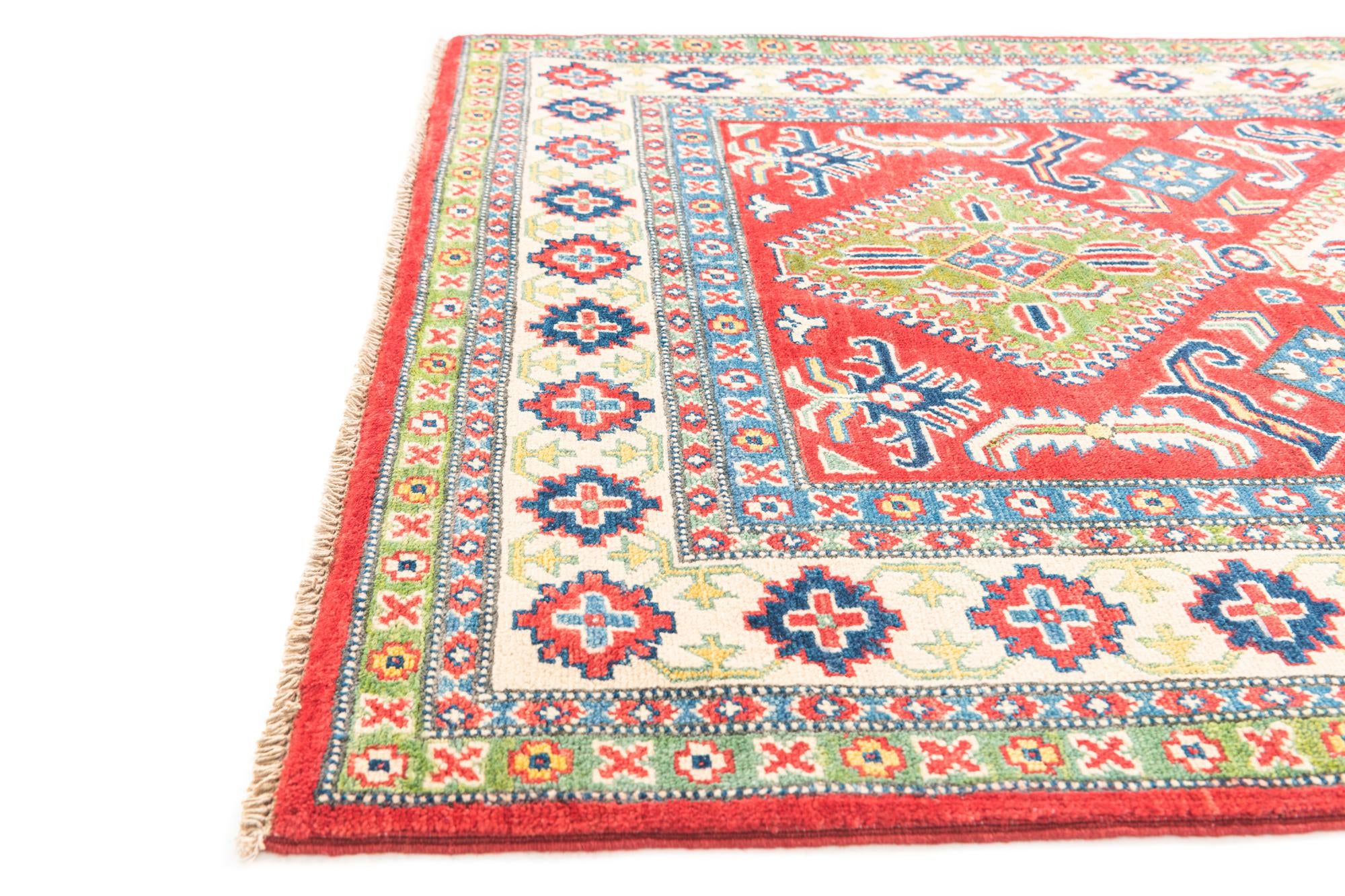 4' 1 x 6' 1 Hand Knotted Kazak Rug