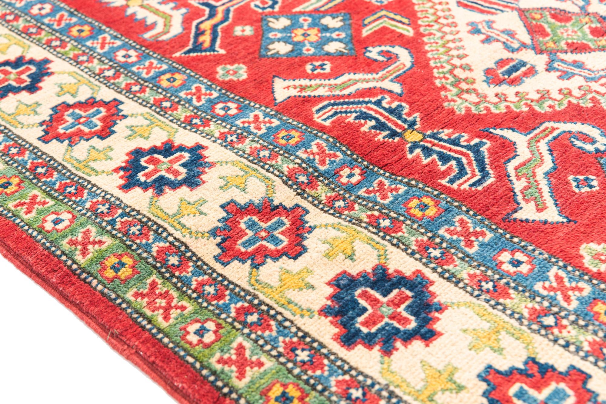 4' 1 x 6' 1 Hand Knotted Kazak Rug
