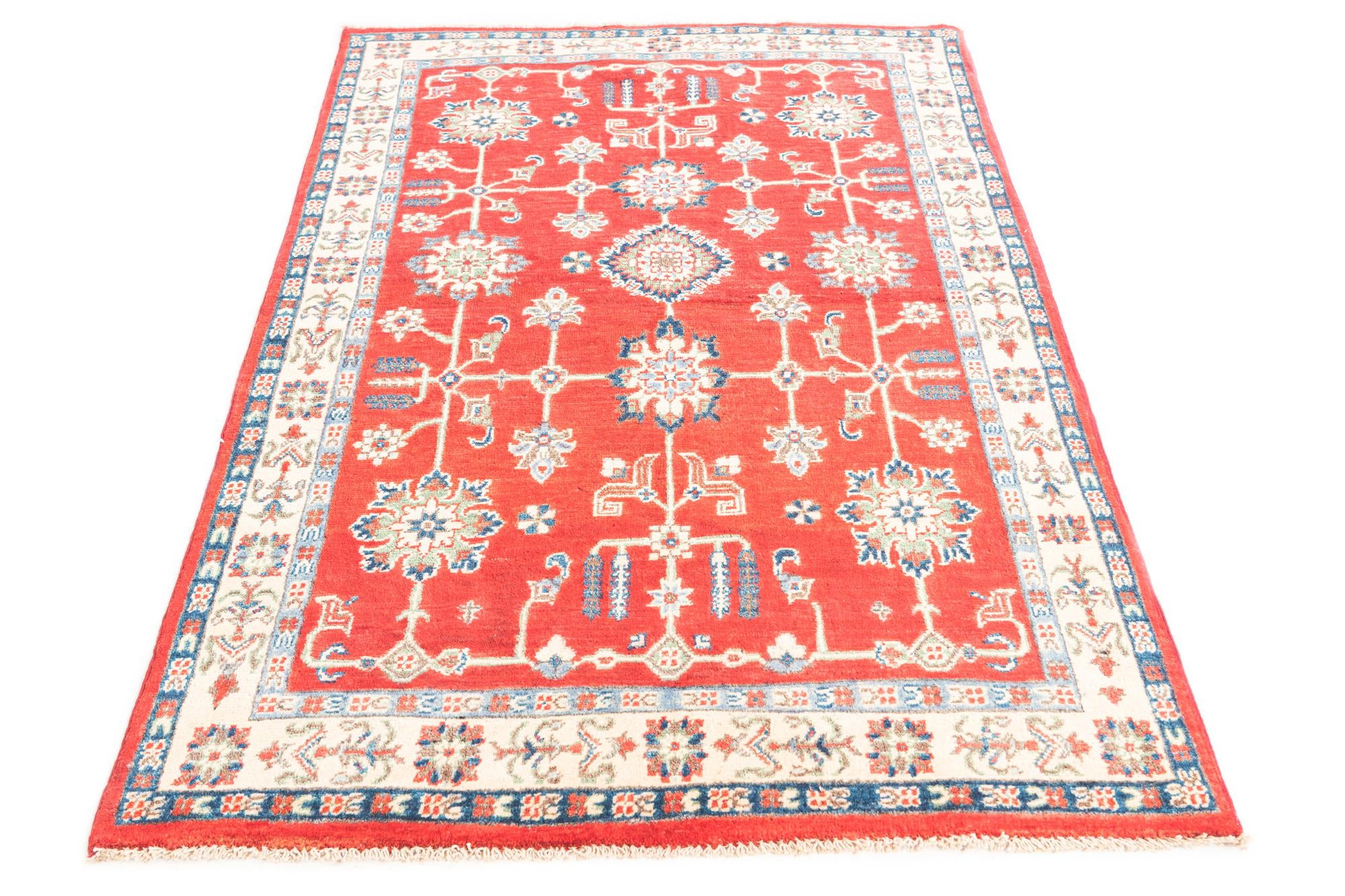4' x 6' Hand Knotted Kazak Rug