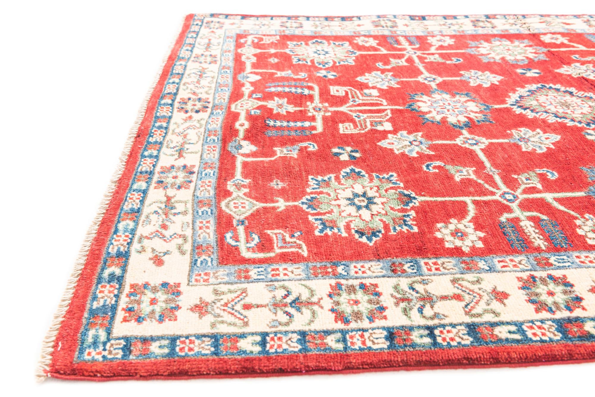 4' x 6' Hand Knotted Kazak Rug