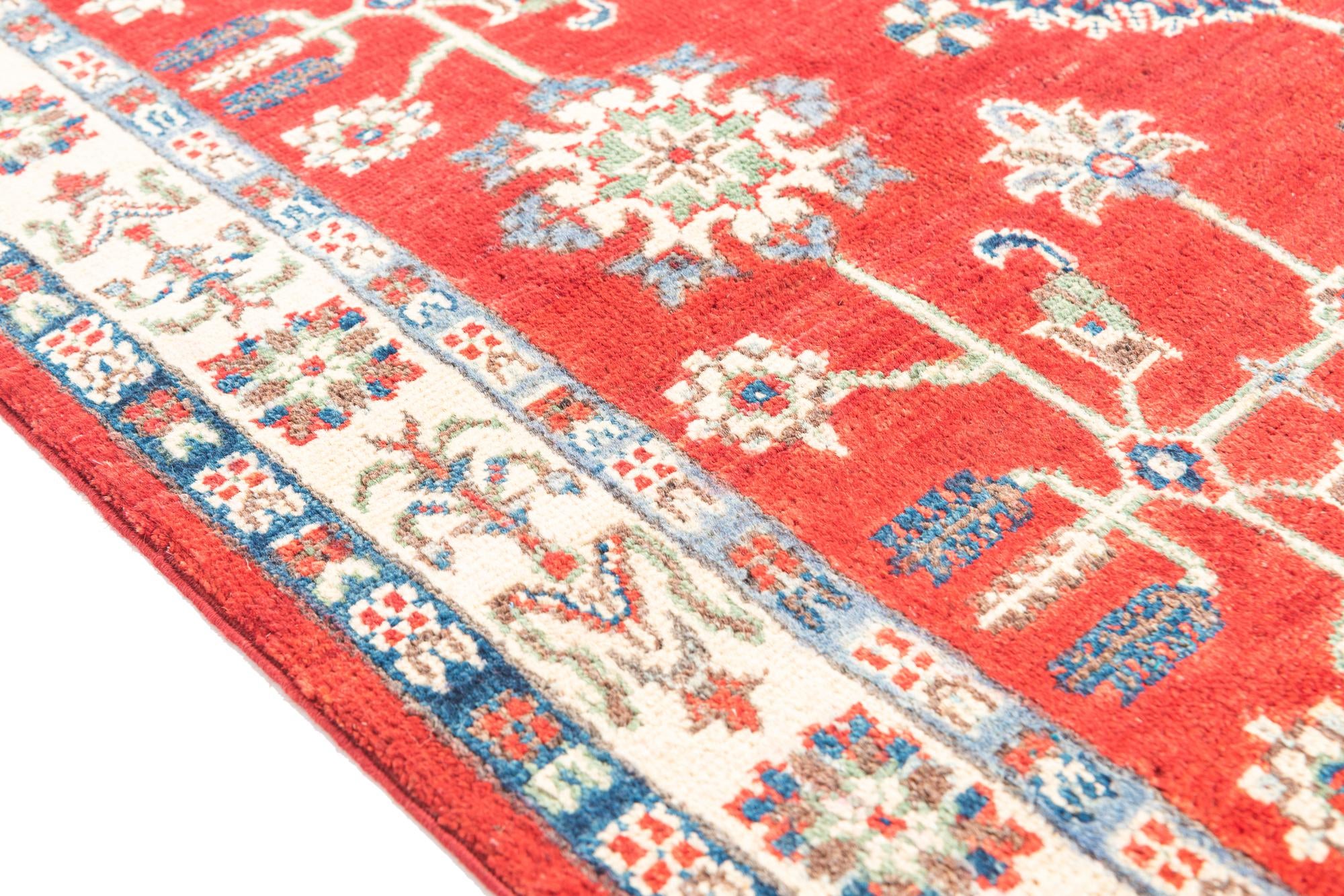 4' x 6' Hand Knotted Kazak Rug