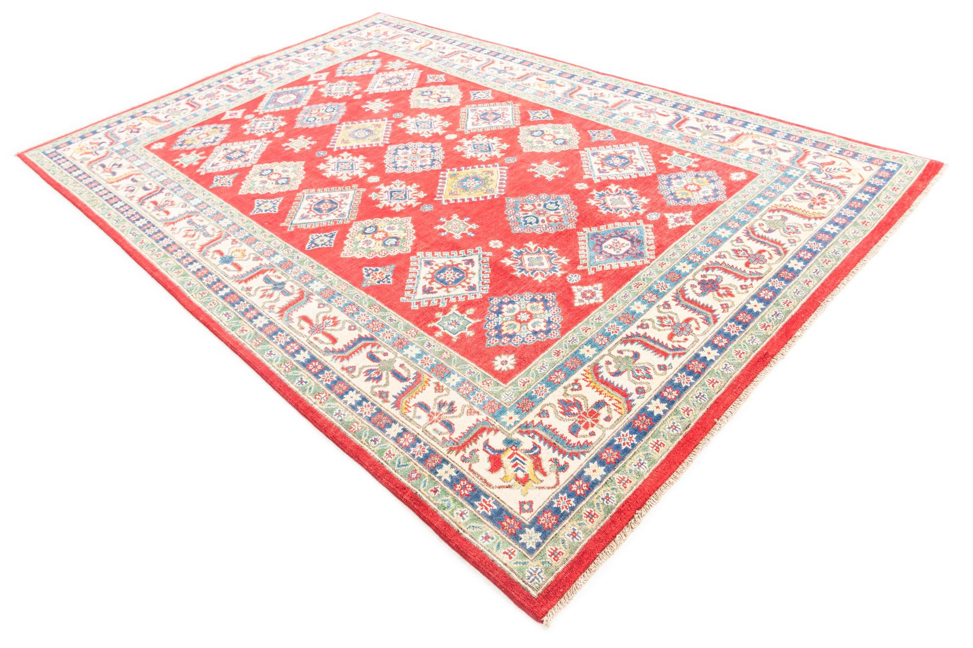 6' 8 x 9' 10 Hand Knotted Kazak Rug