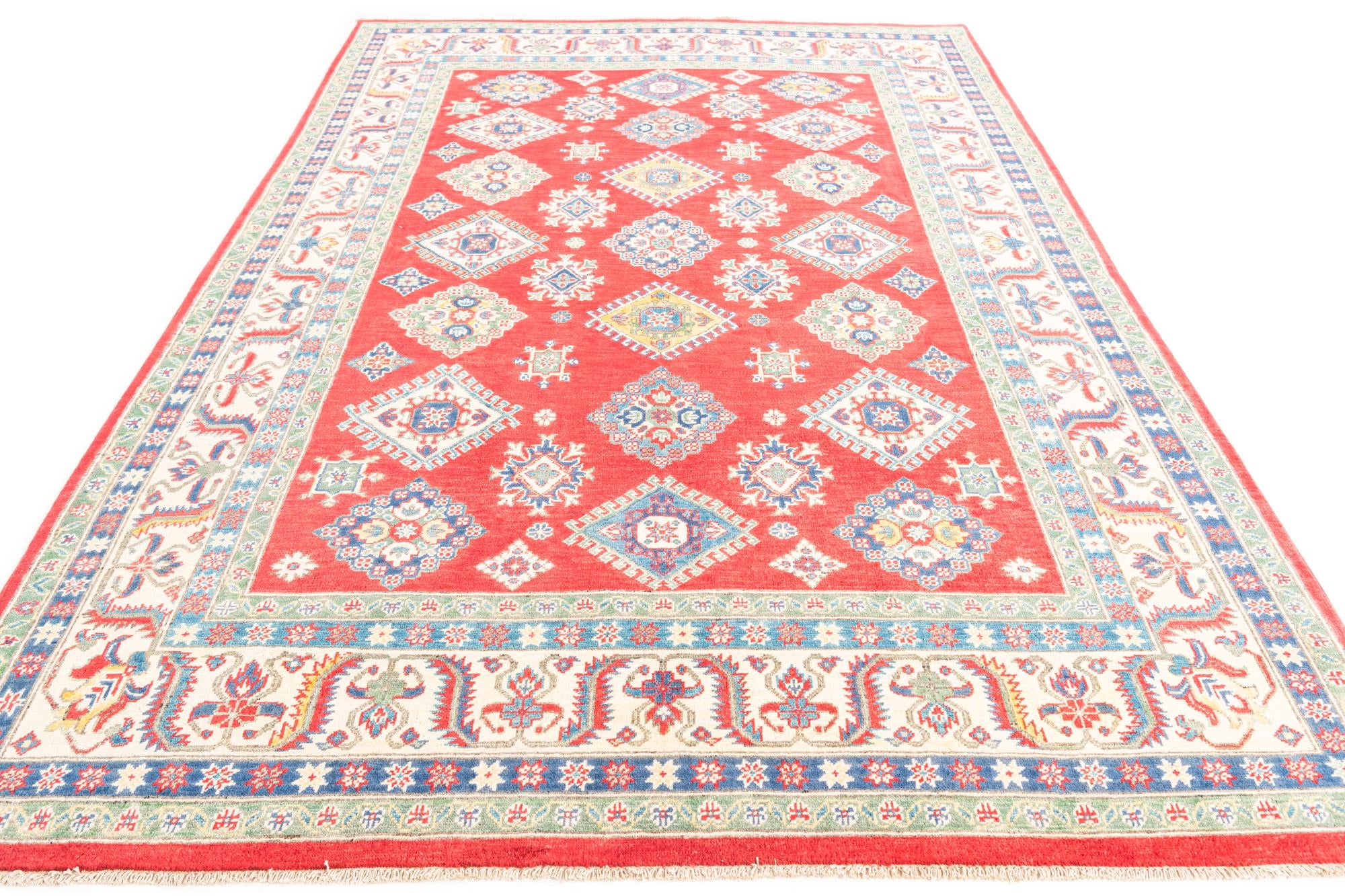 6' 8 x 9' 10 Hand Knotted Kazak Rug
