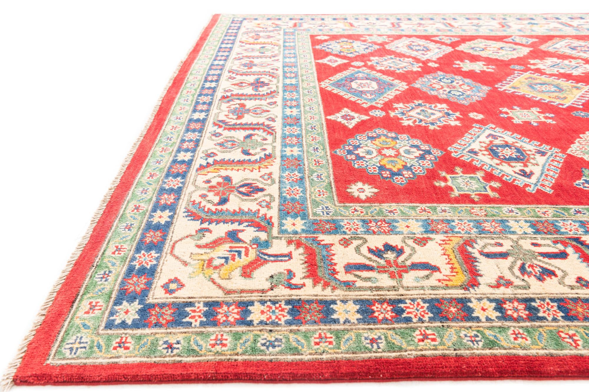 6' 8 x 9' 10 Hand Knotted Kazak Rug