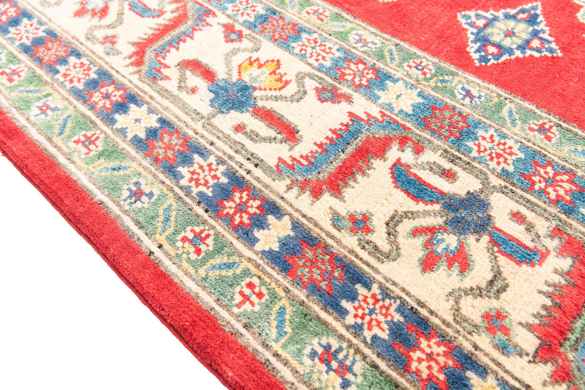 6' 8 x 9' 10 Hand Knotted Kazak Rug