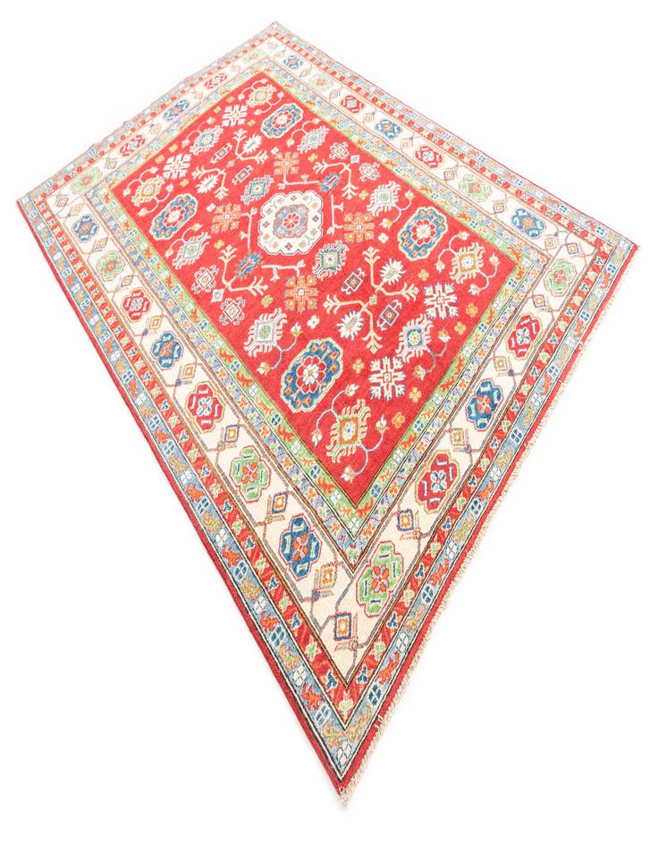 Detail image of 6' 2 x 8' 7 Hand Knotted Kazak Rug