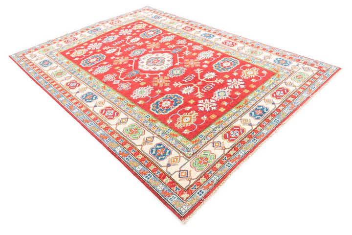 6' 2 x 8' 7 Hand Knotted Kazak Rug