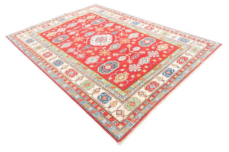 Detail image of 6' 2 x 8' 7 Hand Knotted Kazak Rug