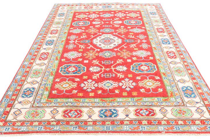 6' 2 x 8' 7 Hand Knotted Kazak Rug