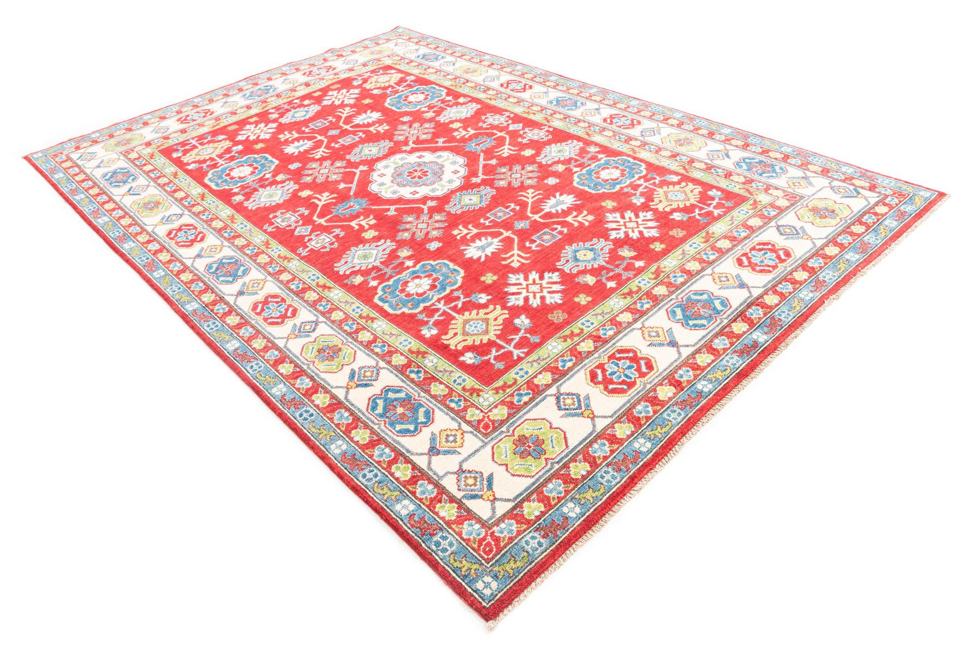 6' 8 x 9' 7 Hand Knotted Kazak Rug