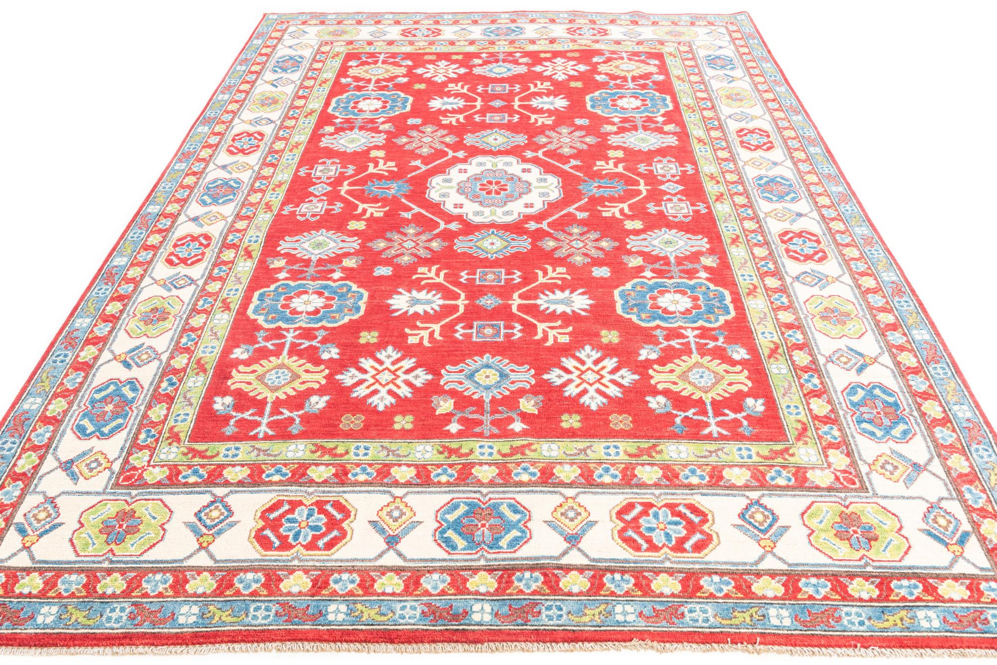 6' 8 x 9' 7 Hand Knotted Kazak Rug